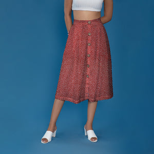Lucie: Button-front Skirt