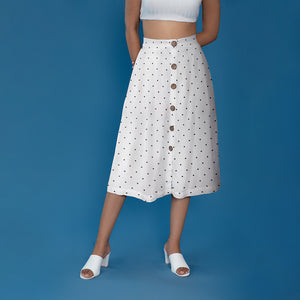 Lucie: Button-front Skirt